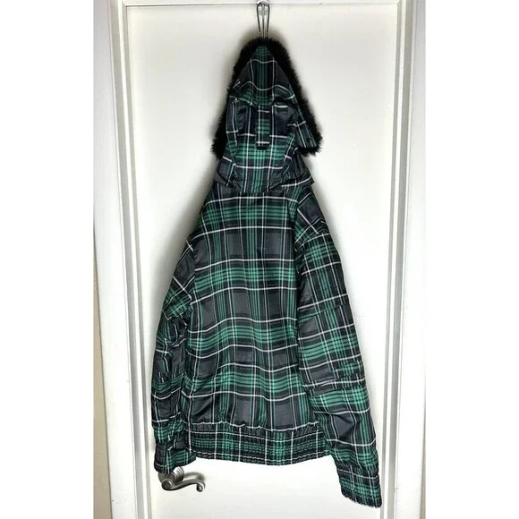 Triple nickel 555 Girl Green Plaid Puffer Jacket‎ Size 12 SKU BR650 - Picture 14 of 14